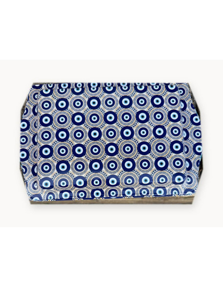 Tin Rolling Tray — Blue Classic Eyes Tin Rolling Tray — Blue Classic Eyes