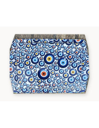 Tin Rolling Tray — Blue Modern Eyes
