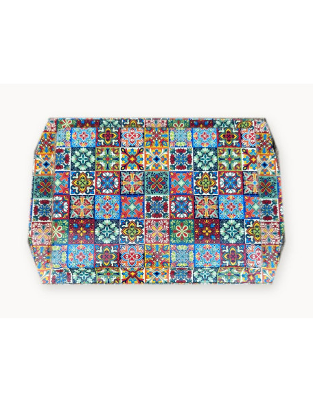 Tin Rolling Tray — Colorful Mosaic Tin Rolling Tray — Colorful Mosaic