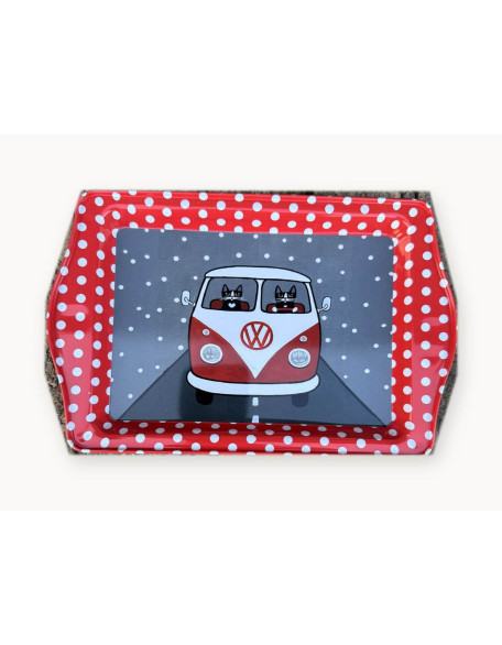 Tin Rolling Tray — Red Retro Van
