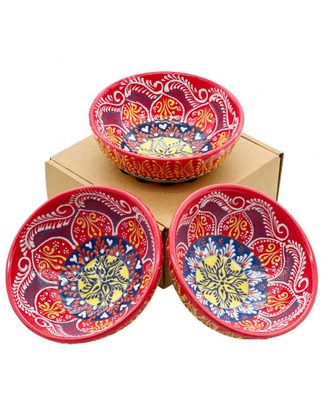 Set Of 3 special Hand Painted 5" Bowls
