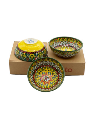 Set Of 3 special Hand Painted 5" Bowls