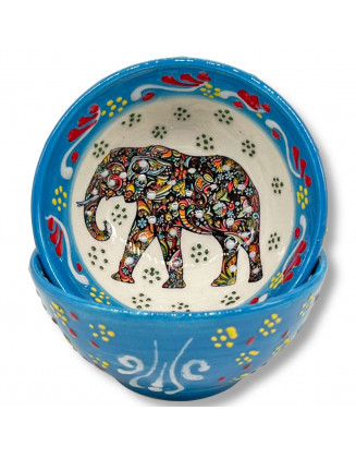  Mini 3" Blue Elephant Bowl 