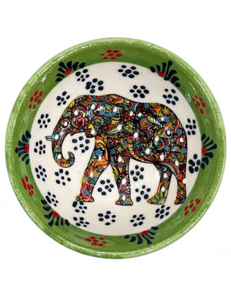  Mini 3" Green Elephant Bowl 