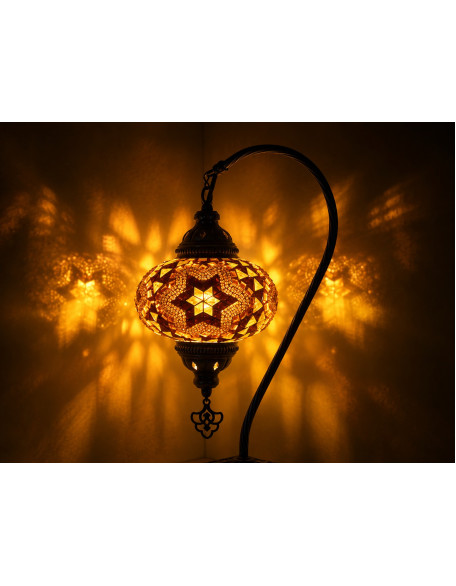 Half Heart  6" Glass Table Top Lamp