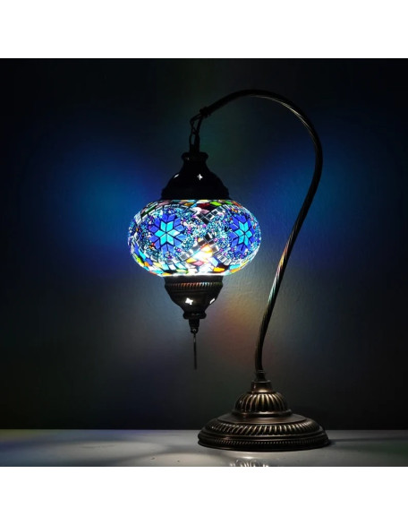 Half Heart  6" Glass Table Top Lamp