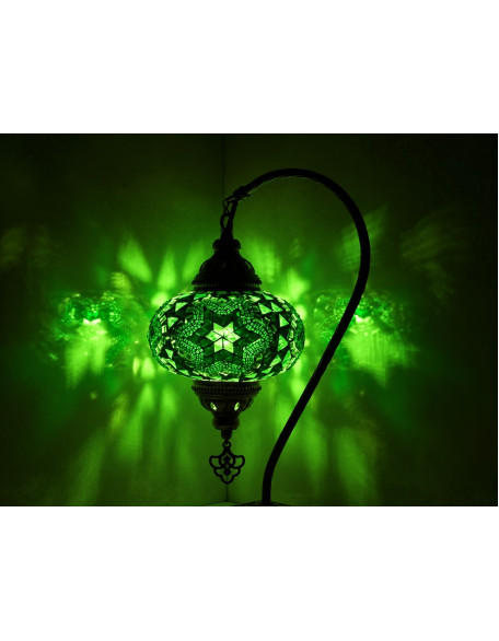 Half Heart  6" Glass Table Top Lamp