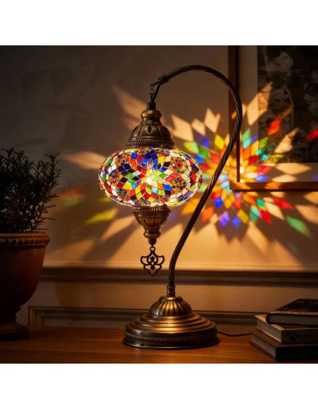 Half Heart  6" Glass Table Top Lamp