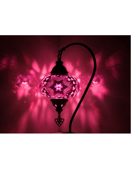 Half Heart  6" Glass Table Top Lamp