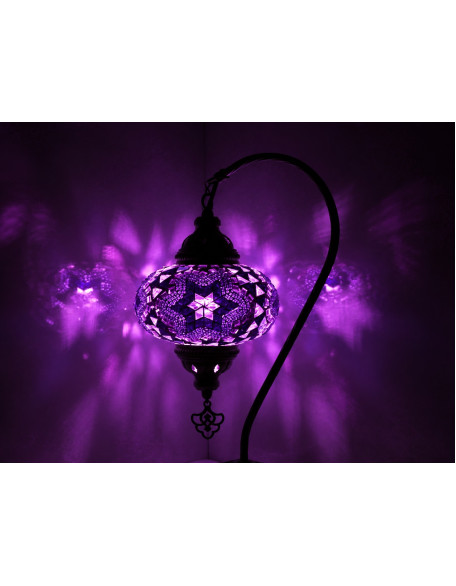 Half Heart  6" Glass Table Top Lamp