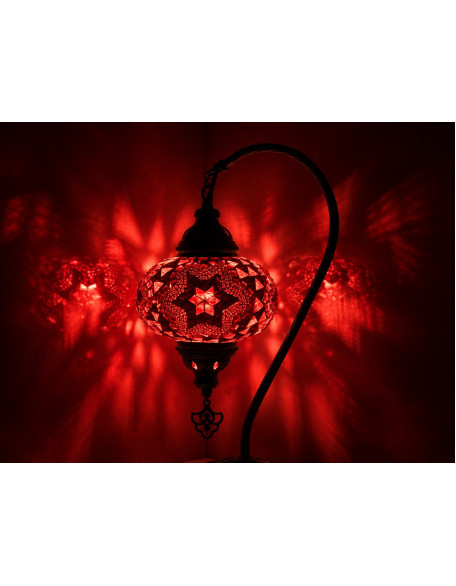 Half Heart  6" Glass Table Top Lamp