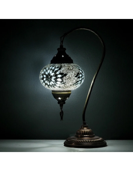 Half Heart  6" Glass Table Top Lamp
