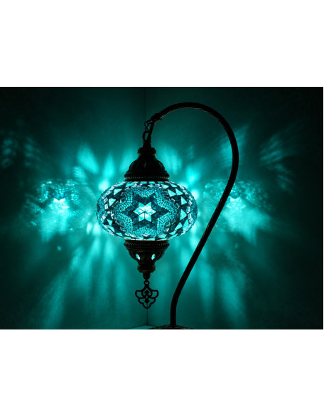 Half Heart  6" Glass Table Top Lamp