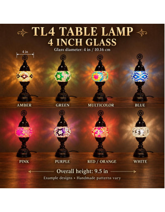 TL4 Table Lamp — 4" Glass