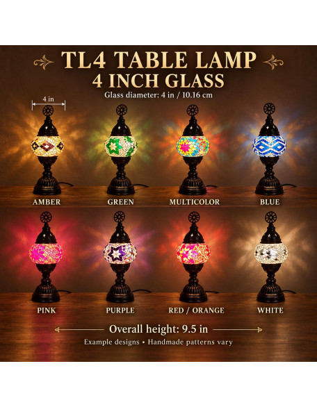 TL4 Table Lamp — 4" Glass