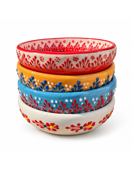 3″ × 1″ Lace Design Hand-Painted Bowl — 4 Colors