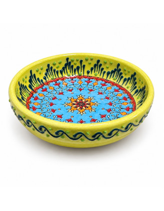 4″ × 1″ Hand-Painted Ceramic Bowl — 10 Colors