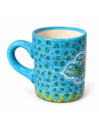 Exclusive Lace Design Hand-painted Mug — Light Blue